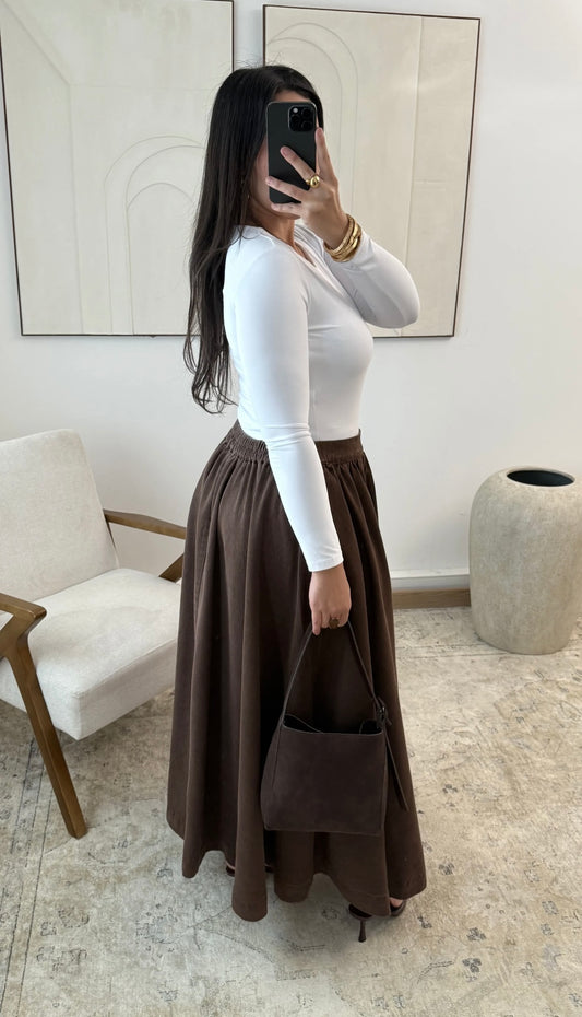 Romy jeans-skirt brown