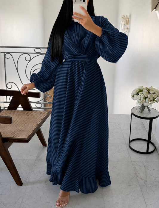 Blouse dress Rabia navy blue