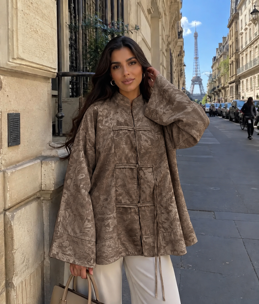 Nima blouse oversized Brown