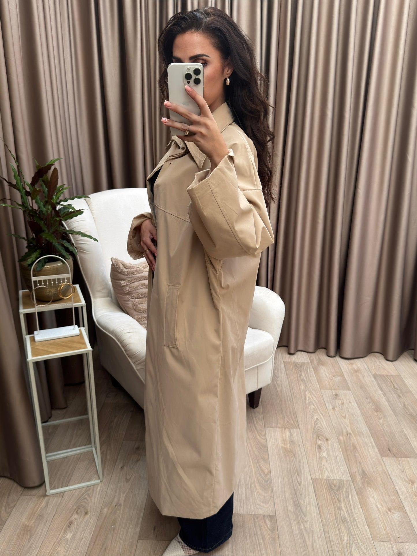 Nikki Trenchcoat oversized beige