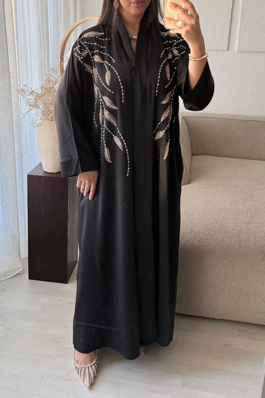 Farida glam abaya Black