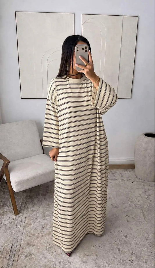 Lilly t-shirts dress beige