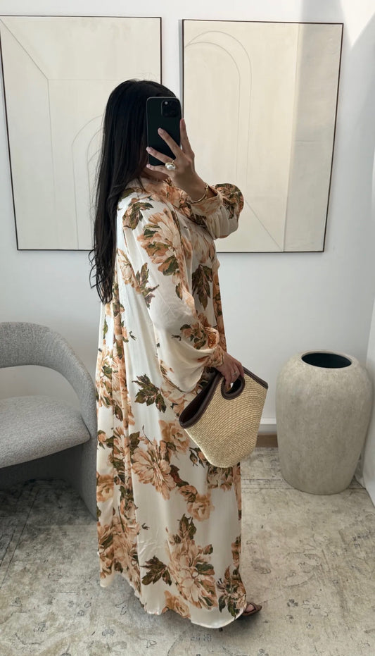 Nimaya Flower dress crème