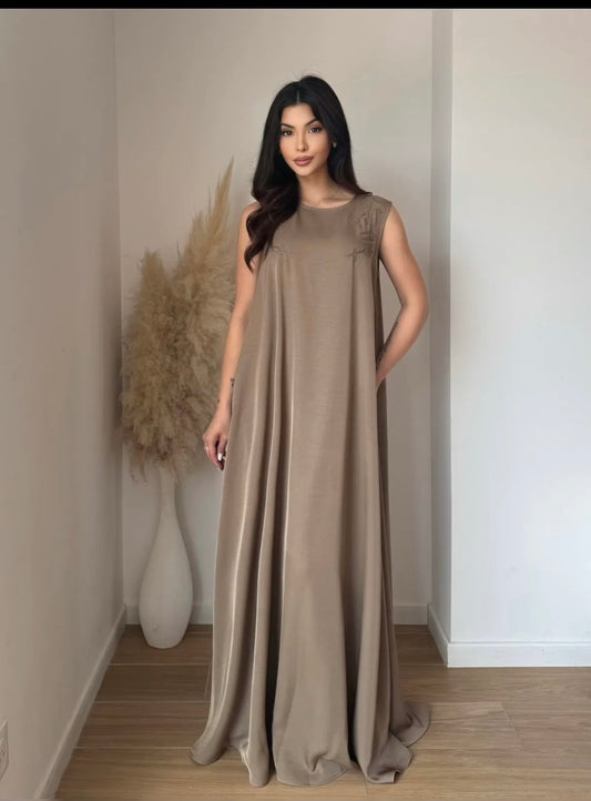 Sami dress Brown details