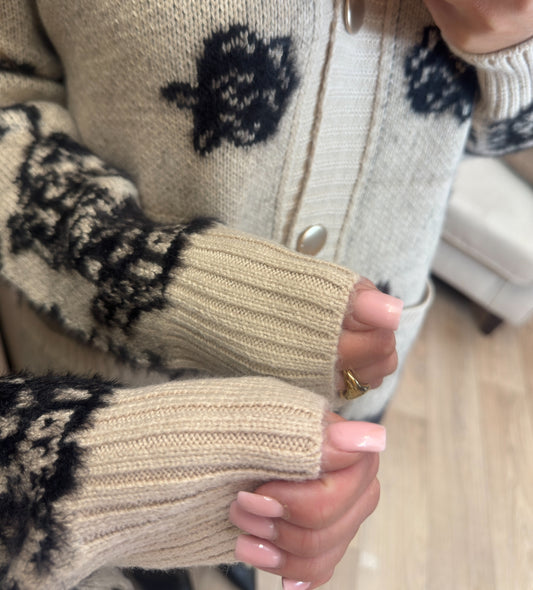 Snoopie vest crème/black