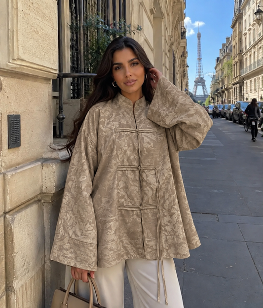 Nima blouse oversized taupe