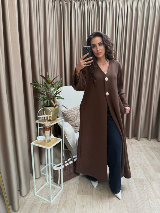 Ela Brown gold Button