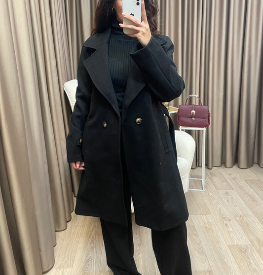 Bibi mantel short zwart