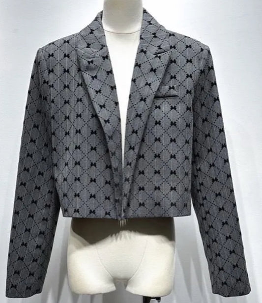 Short fadiha blazer grey/black