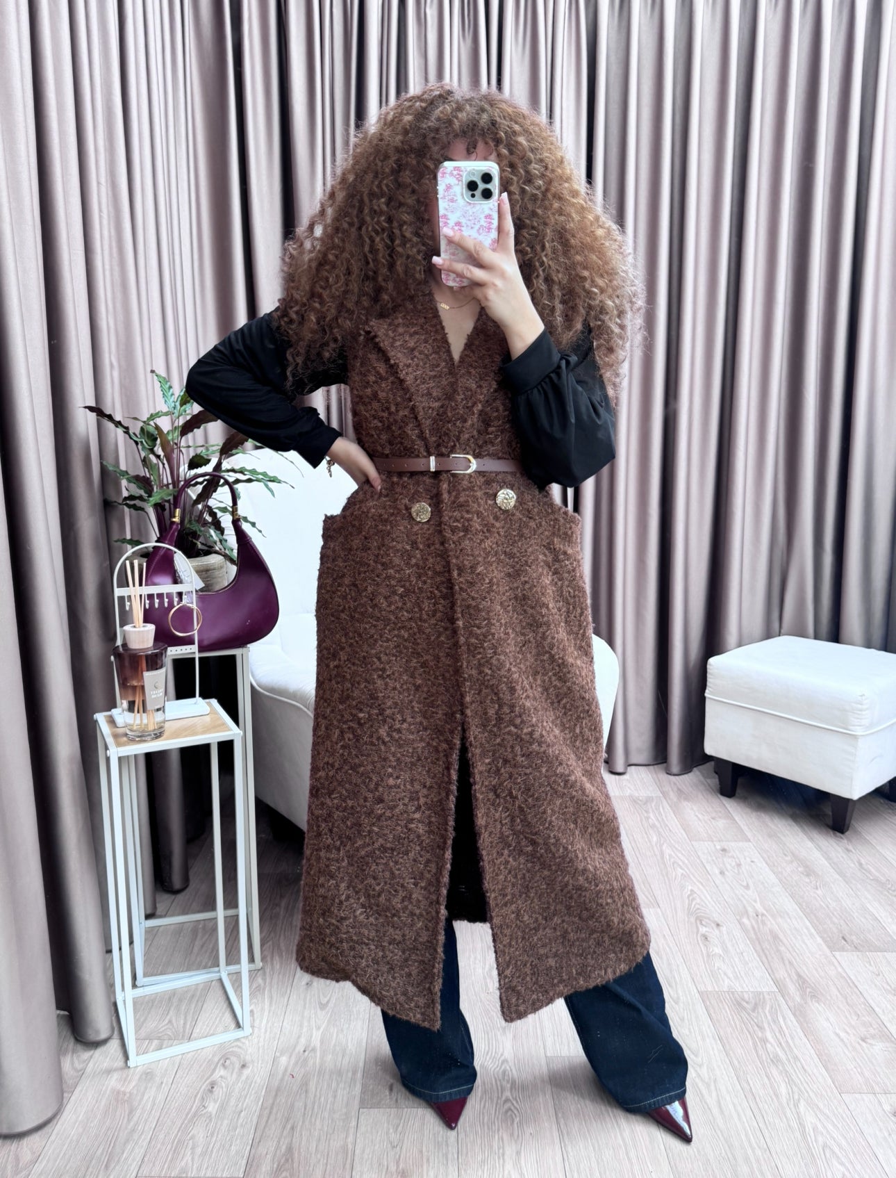 Queena bodywarmer brown