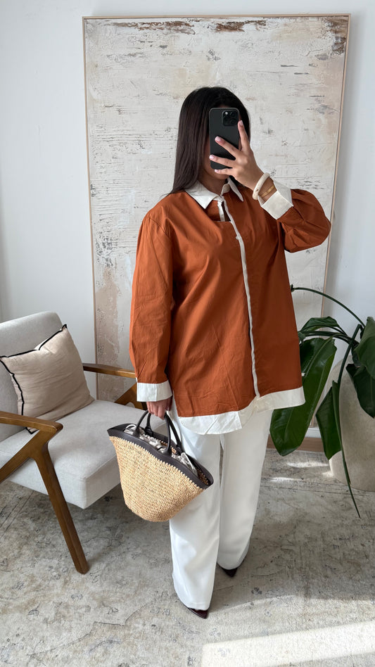 Lois blouse autumn orange