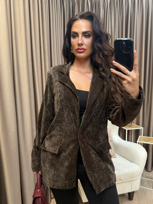 Tourya velvet colbert brown