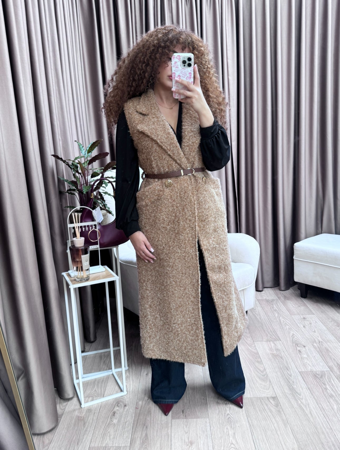 Queena bodywarmer taupe