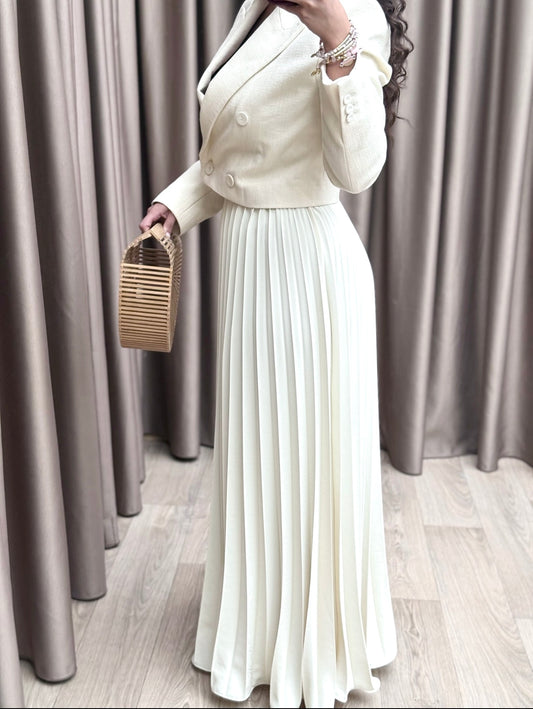 Asma skirt crème/white