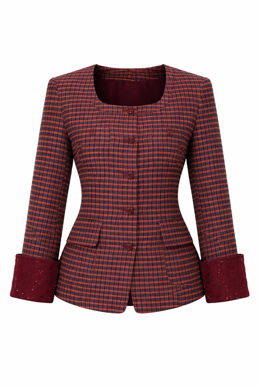 Honeyxboo blazer Bordeaux
