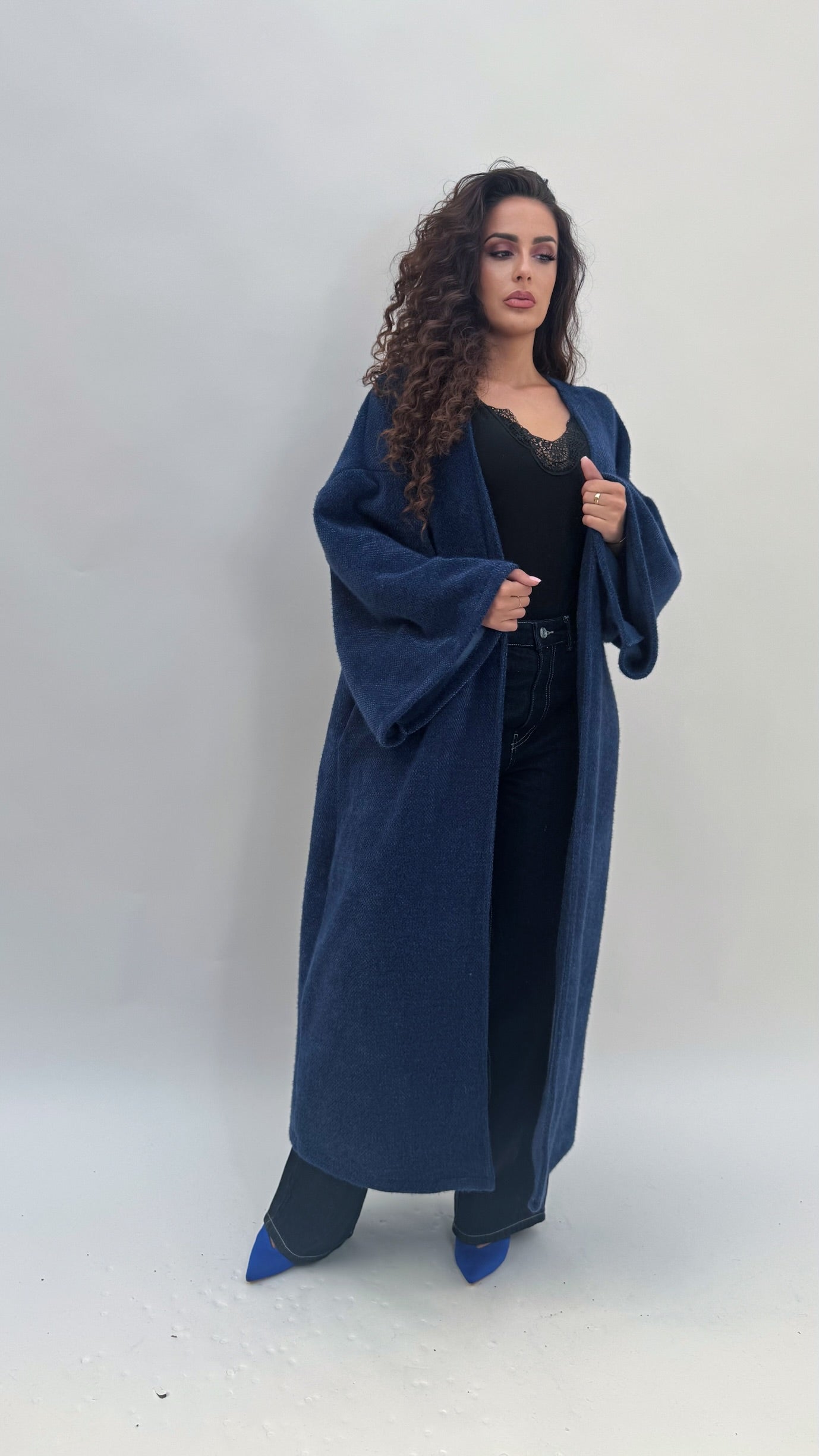 Merve mantel jas dark-blue