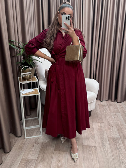 Alma red blouse jurk