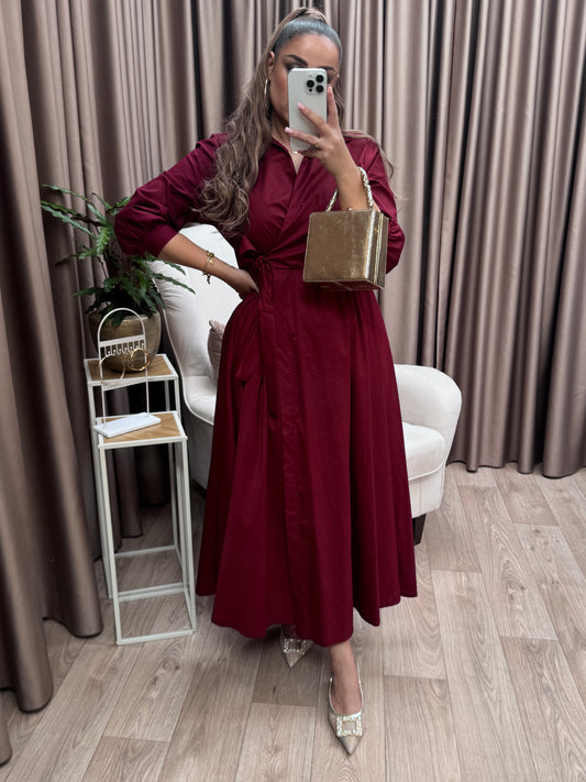 Alma red blouse jurk