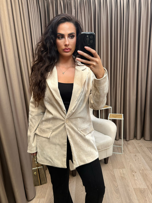 Tourya velvet colbert crème