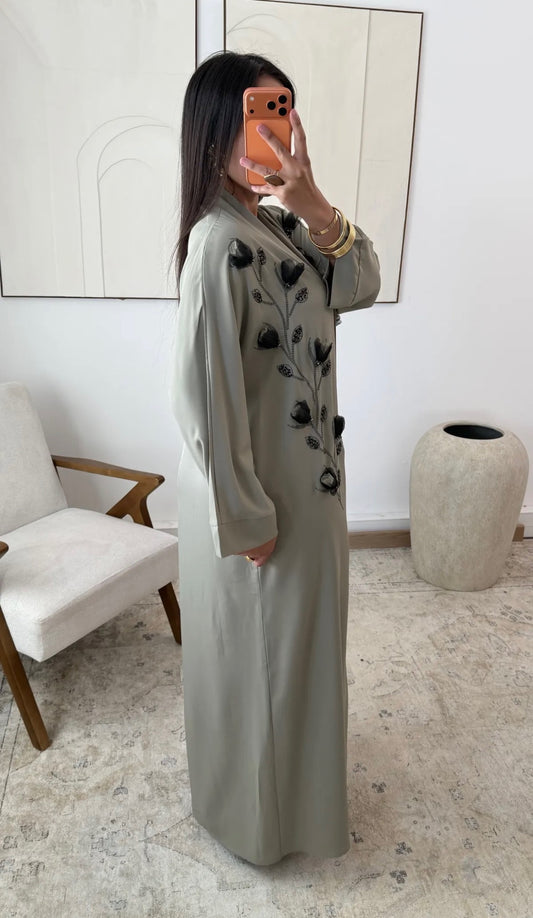 Seftia grey abaya