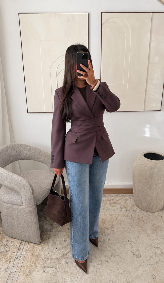 Raya plum blazer