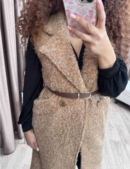 Queena bodywarmer taupe