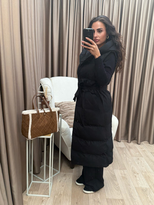 Ilanii long bodywarmer Black