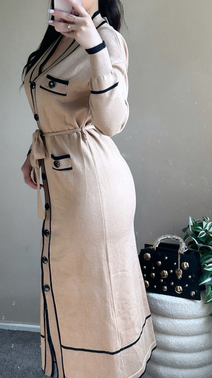 Sammy cardigan dress beige