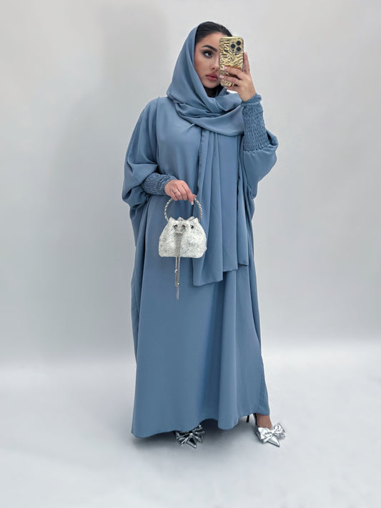 Rise abaya blue/grey