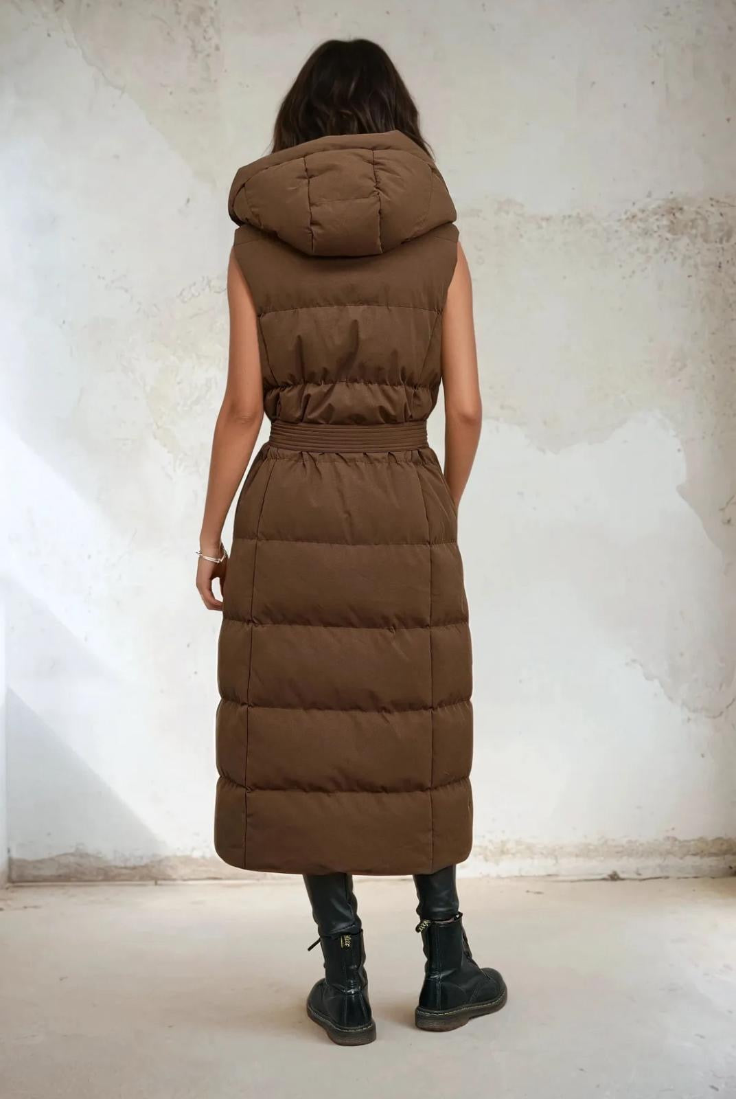 Ilanii long bodywarmer Brown PRE- ORDER!