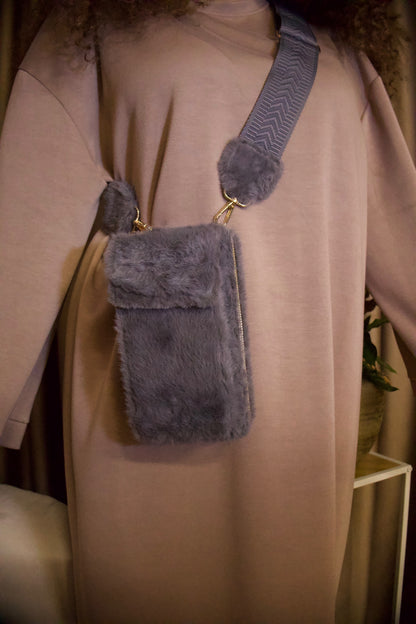 Fluffy bag grey