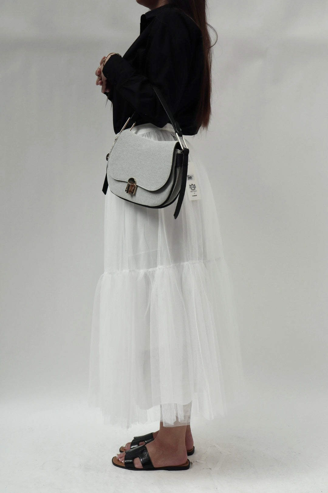 Mouse midi skirt white