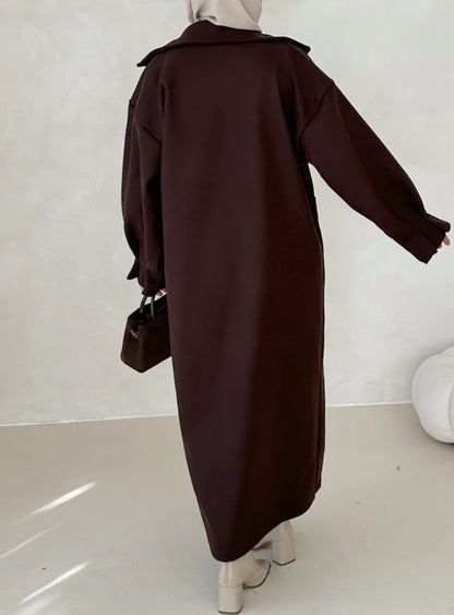 Nira coat dark Brown