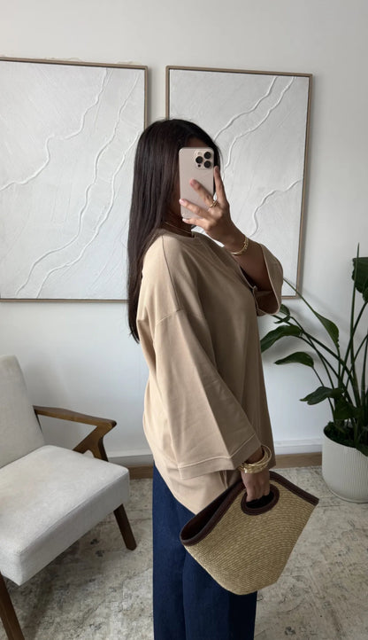 Lukana t-shirt taupe