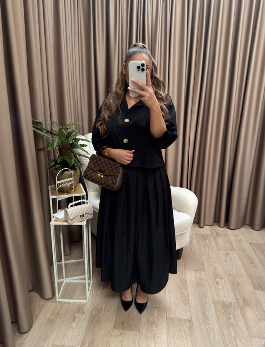 Trenchcoat set Black