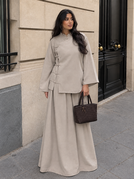 Amira rok set taupe