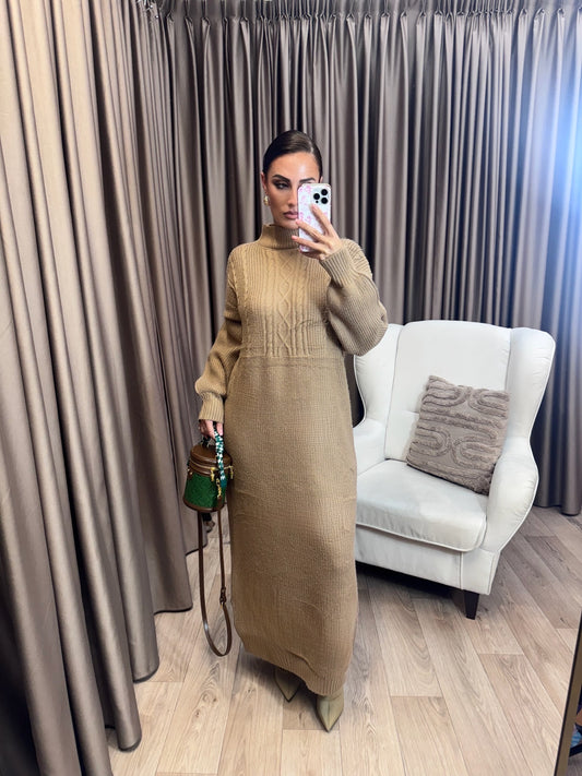 Ayla wool dress crème