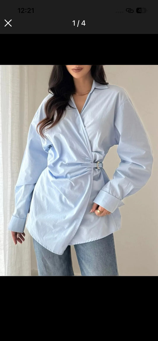 Nora Blouse blue