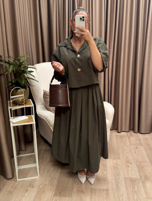 Trenchcoat set kaki