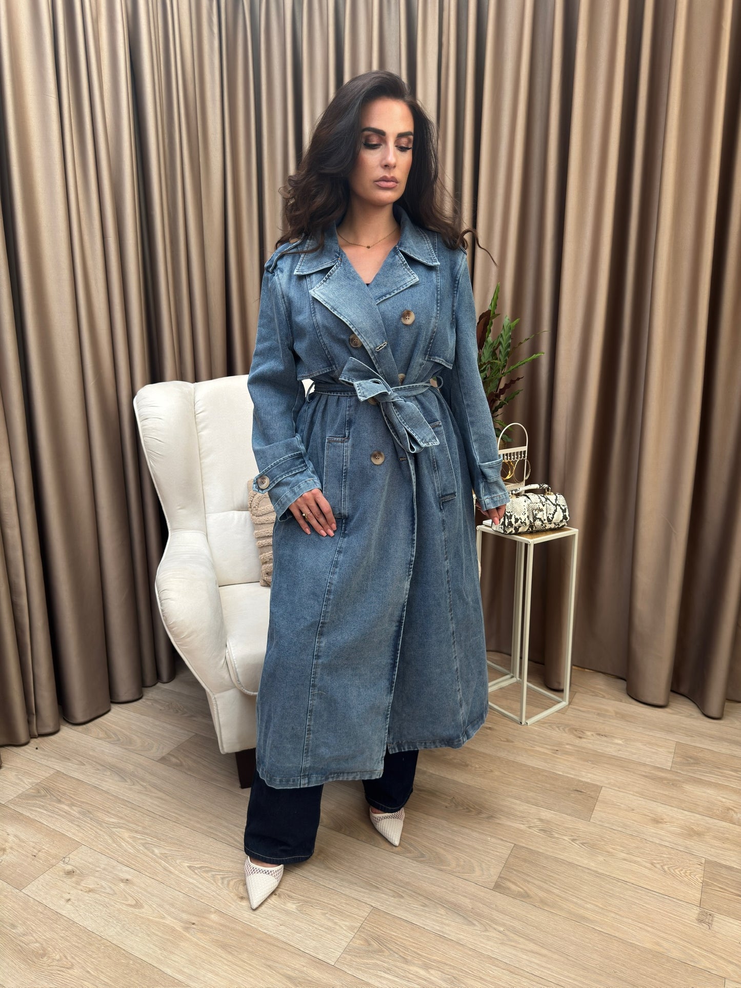 Caz denim trench