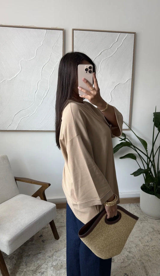 Luna shirt taupe