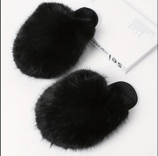 Baddie sloffen Black