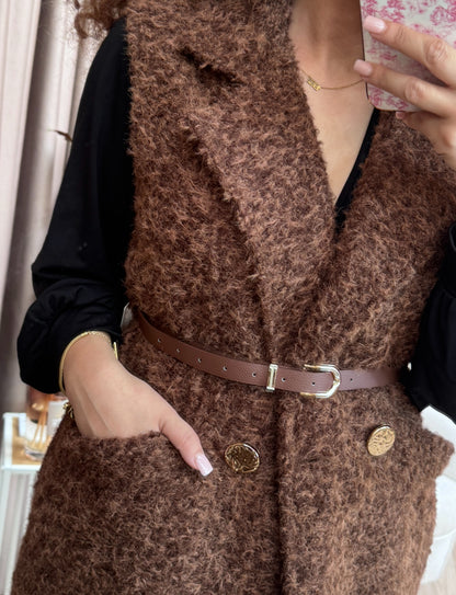Queena bodywarmer brown