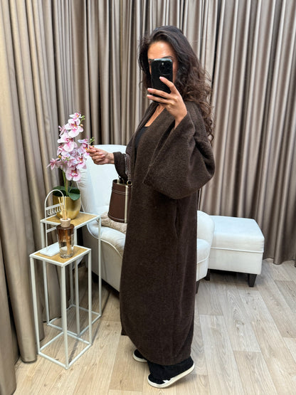 Merve coat darkbrown