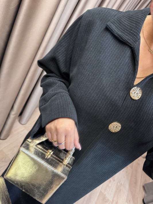 Lorie velvet dress Black