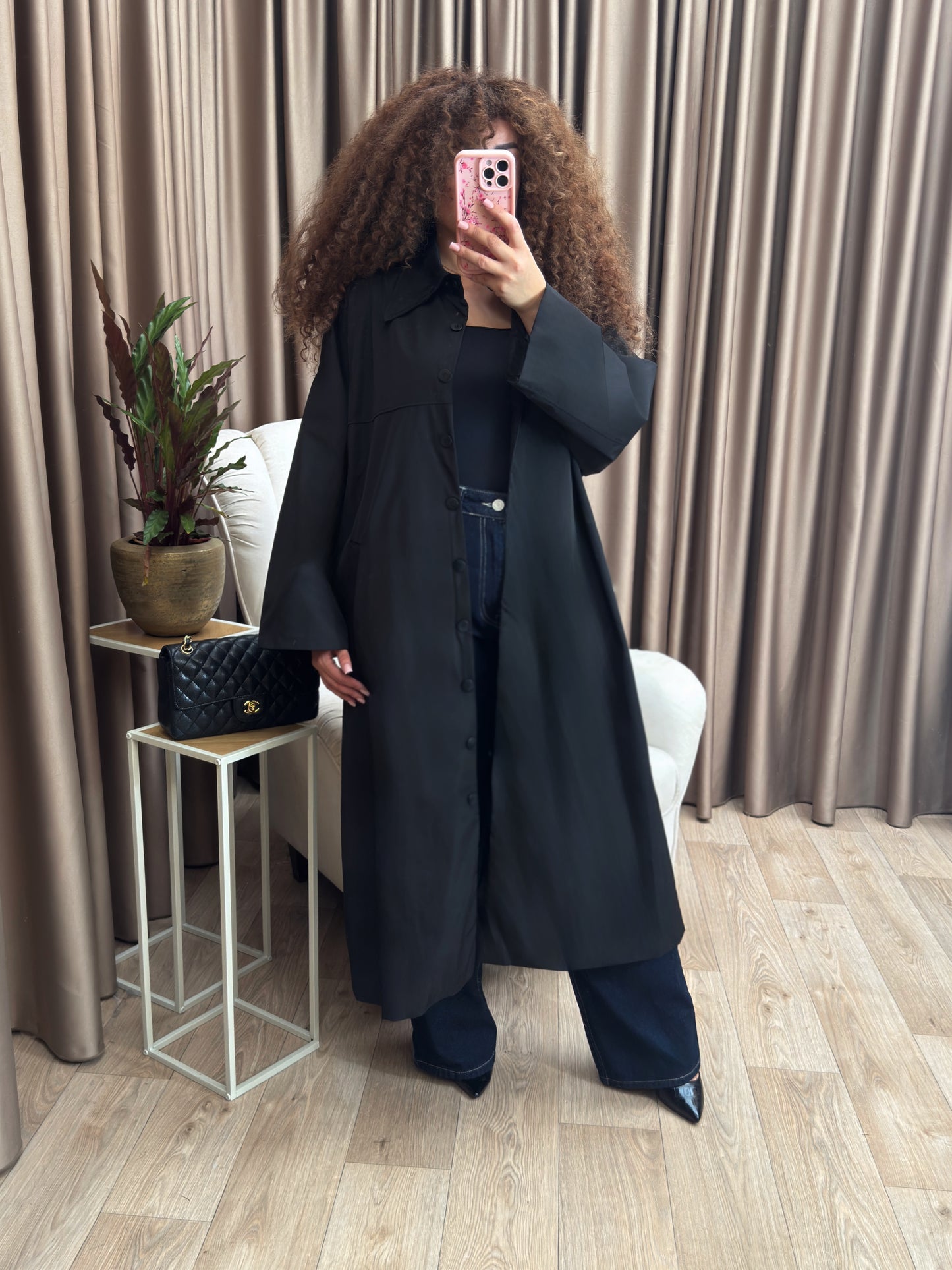 Nikki Trenchcoat jacket oversized black