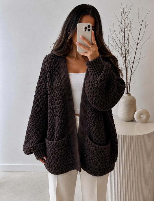 Chloë vest dark Brown