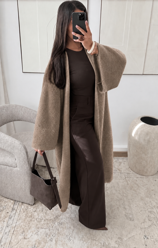 Merve coat taupe