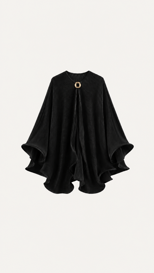 Fatima poncho zwart