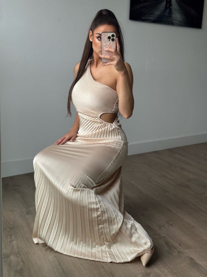 Shell dress nude